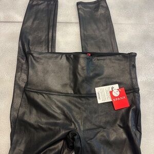 Spanx Faux Leather Leggings Large Petite